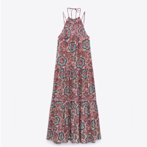 zara LONG PRINTED DRESS MULTICOLOURED 8516/363 SIZE medium large .

100%cotton - Picture 2 of 5